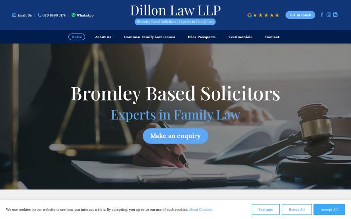 Skärmbild av dillonlaw.co.uk