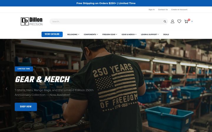 Screenshot of dillonprecision.com
