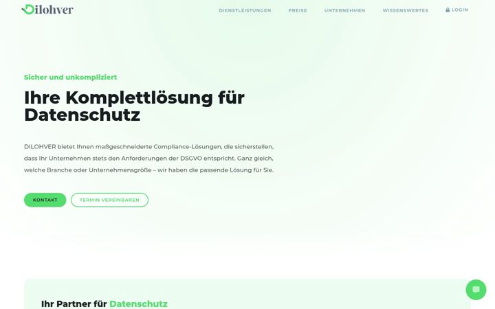 Ekraanipilt saidist dilohver-datenschutz.de