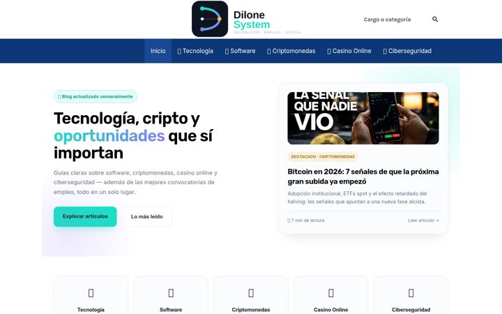 Screenshot of dilonesystem.com