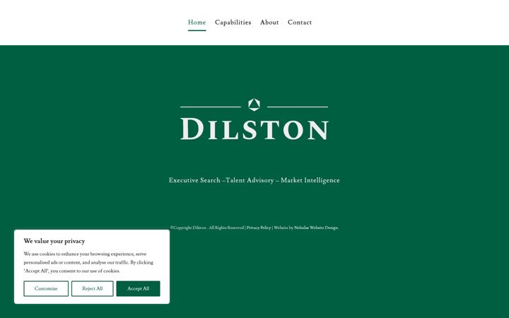 Screenshot of dilstonadvisory.com