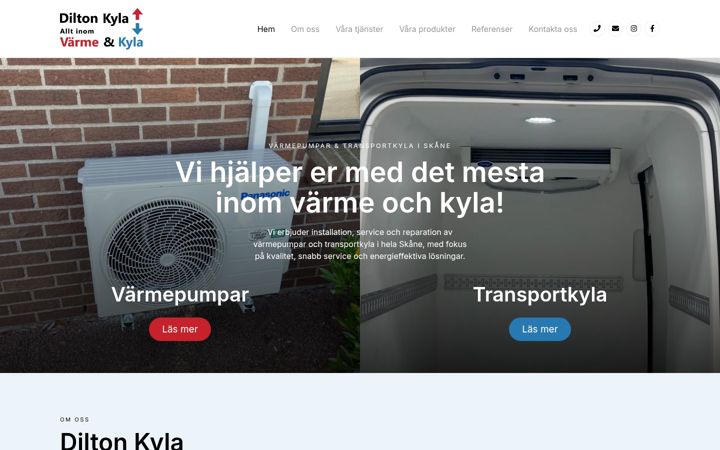 Skærmbillede af diltonkyla.se
