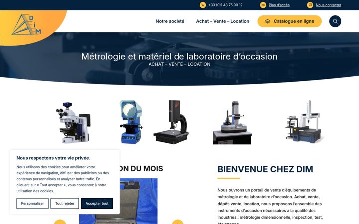 Screenshot of dim-metrologie.com