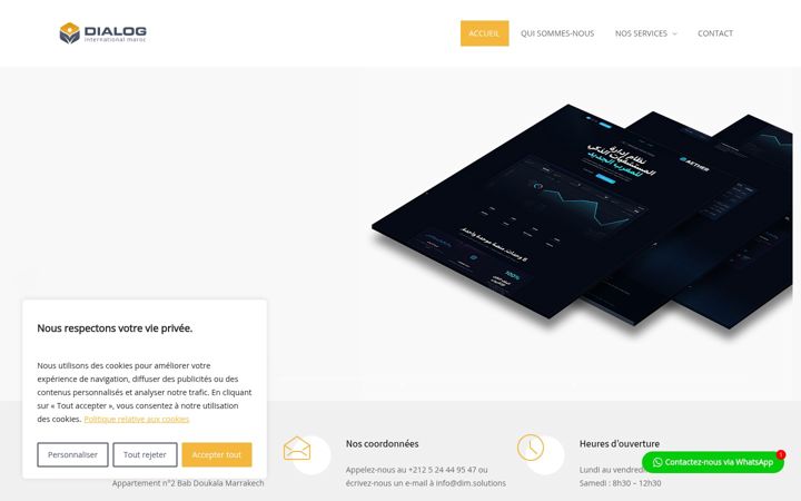 Screenshot of dim.solutions