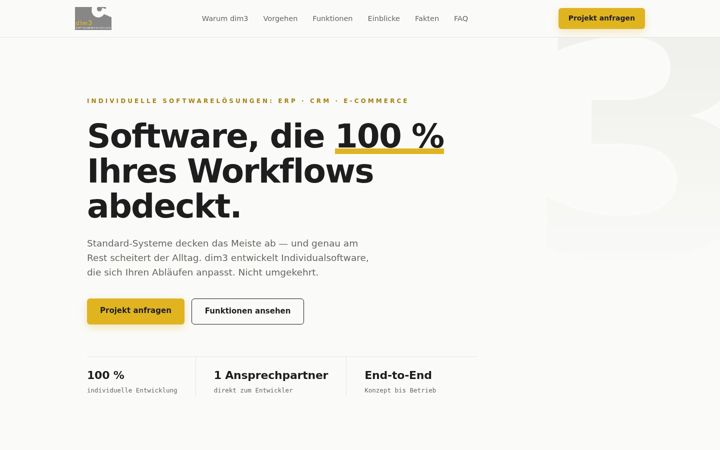 Screenshot of dim3.de