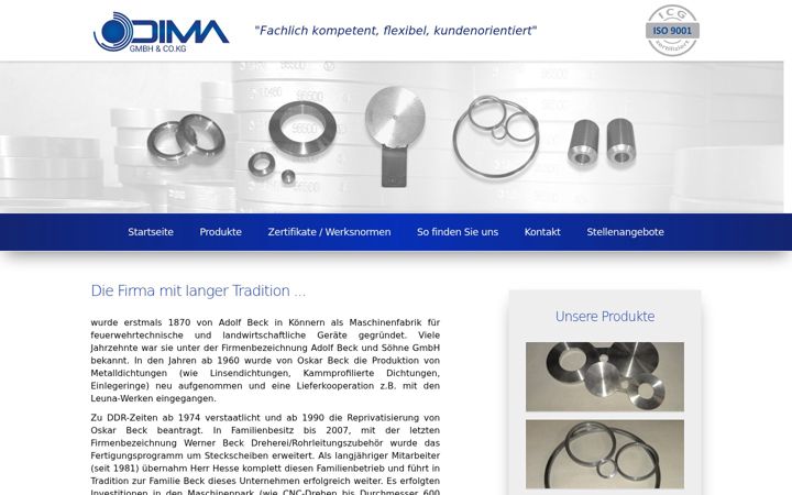 Screenshot of dima-kg.de