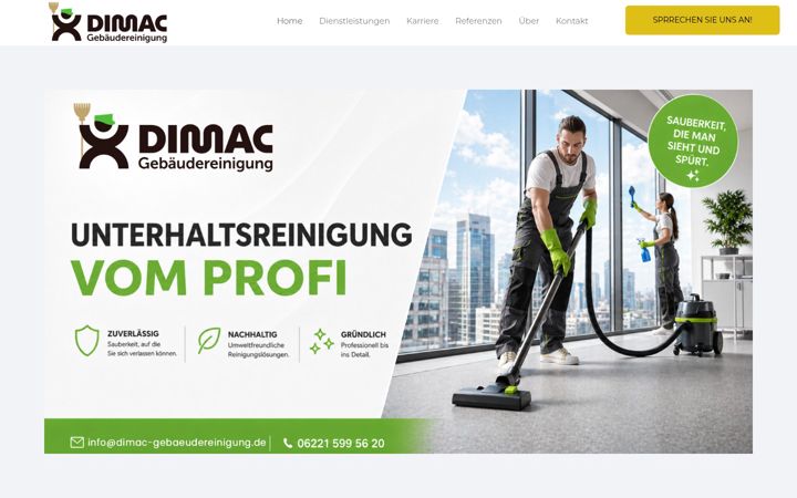 Screenshot of dimac-gebaeudereinigung.de