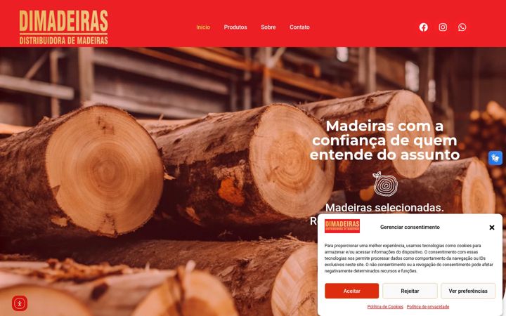 Captura de pantalla de dimadeiras.com.br