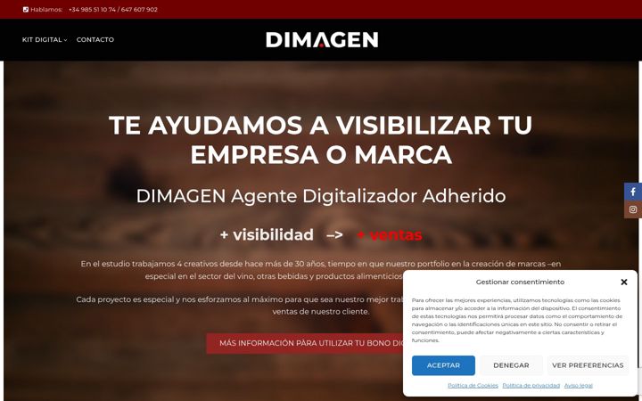 Screenshot of dimagen.com