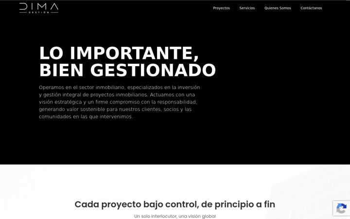 Ekraanipilt saidist dimagestion.es