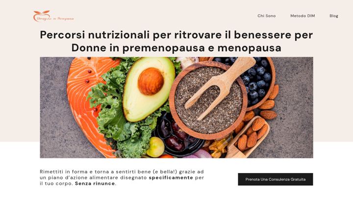 Ekrānuzņēmums no dimagrireinmenopausa.eu