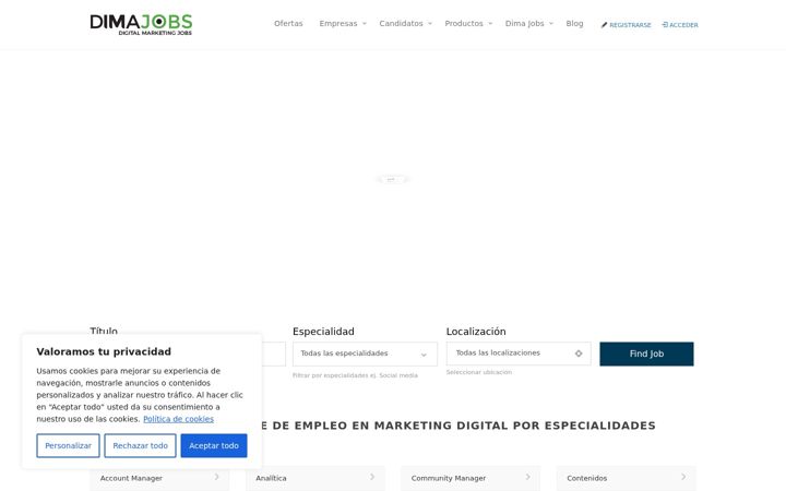 Screenshot of dimajobs.com