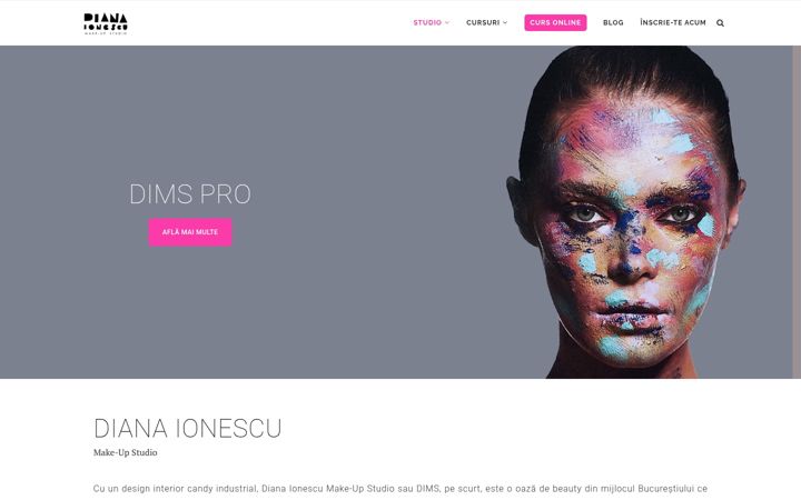 Skärmbild av dimakeupstudio.ro