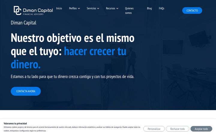Screenshot of dimancapital.com