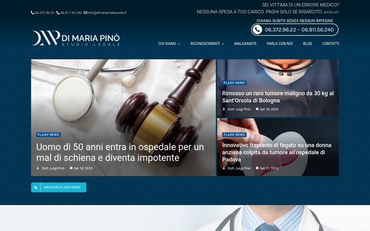 Screenshot of dimariamalasanita.it