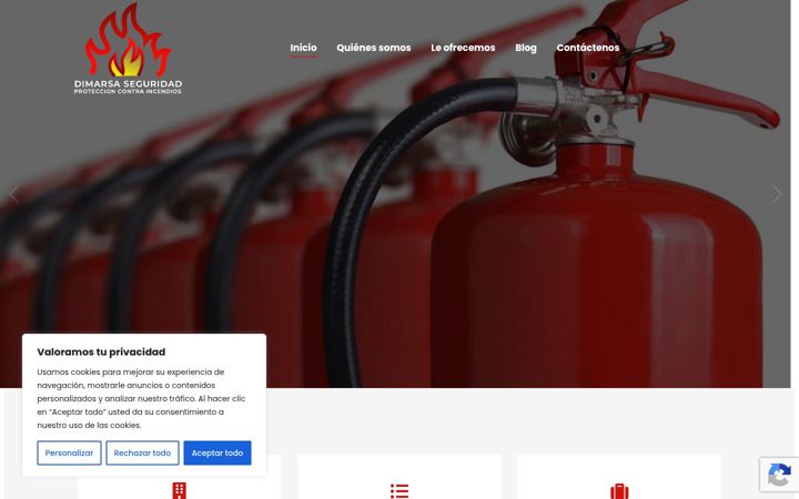 Screenshot of dimarsaseguridad.com