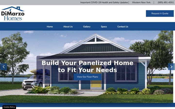 Screenshot of dimarzohomes.com