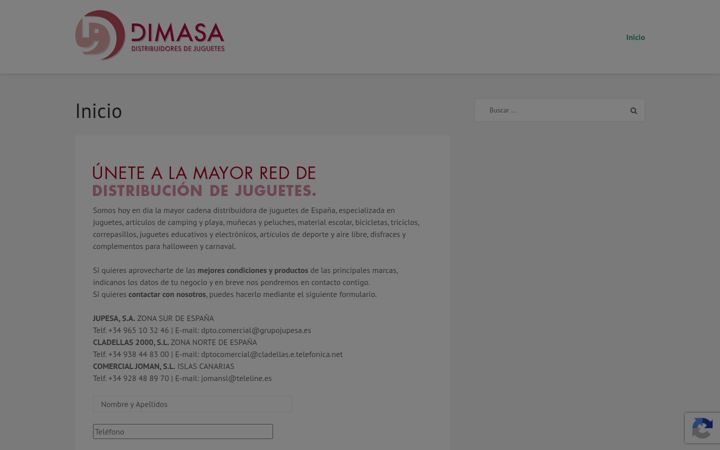 Screenshot of dimasajuguetes.com
