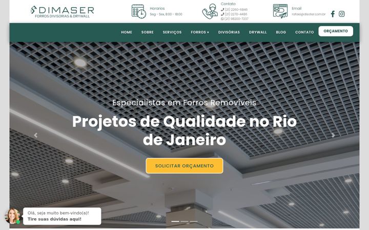 Captura de pantalla de dimaserforrosedivisorias.com.br