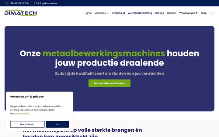 Zrzut ekranu dimatech.nl