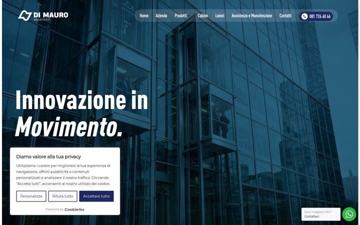 Screenshot of dimauroascensori.com