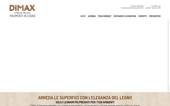 Screenshot of dimaxparquet.it
