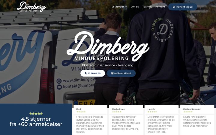 Screenshot stránky dimberg.dk