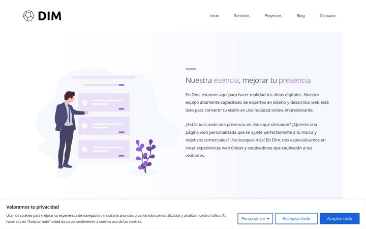 Screenshot of dimdesarrollo.com