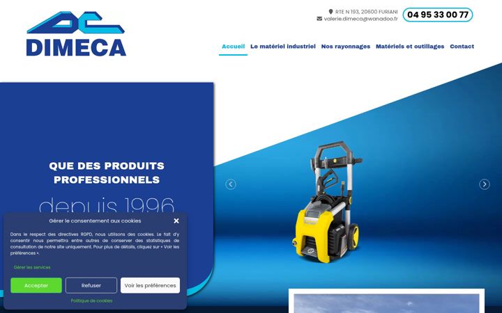 Screenshot of dimeca.corsica
