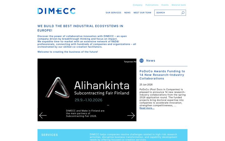 Screenshot of dimecc.com