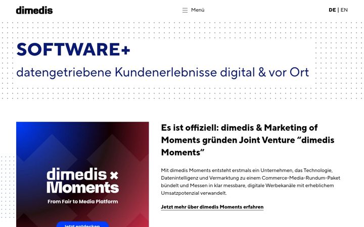 Screenshot of dimedis.eu
