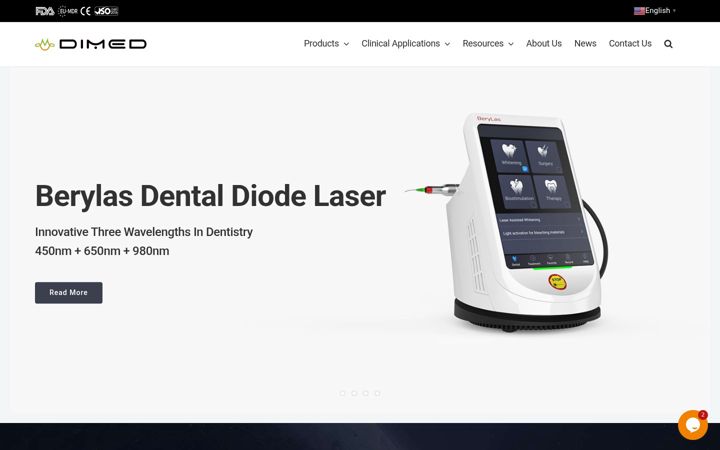 Screenshot of dimedlaser-europe.com