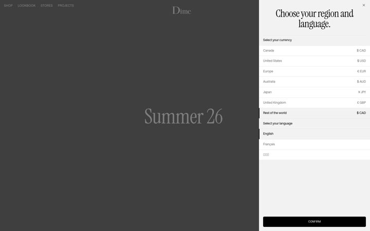 Screenshot of dimemtl.com