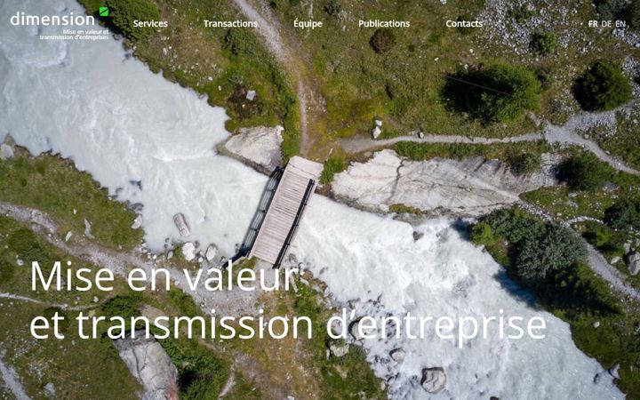 Screenshot of dimension.ch
