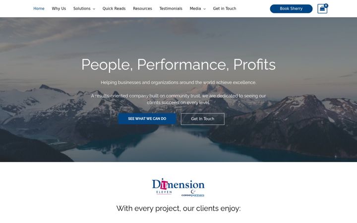Screenshot of dimension11.com