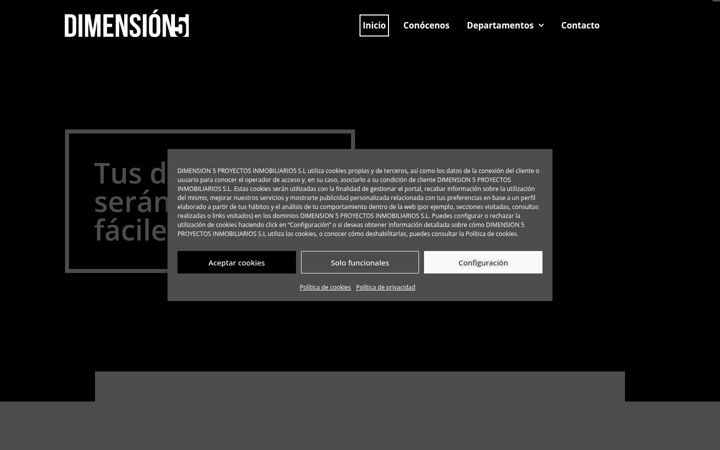 Ekraanipilt saidist dimension5.es