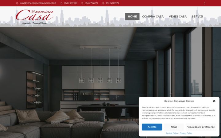 Screenshot of dimensionecasamaranello.it