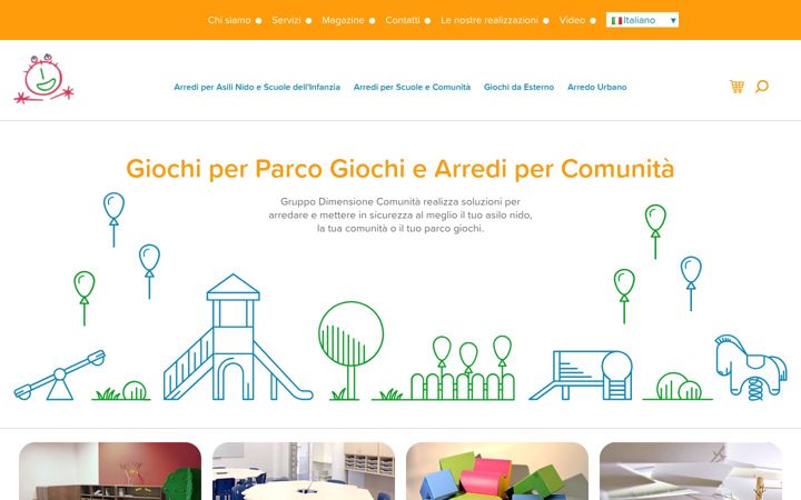 Screenshot of dimensionecomunita.it