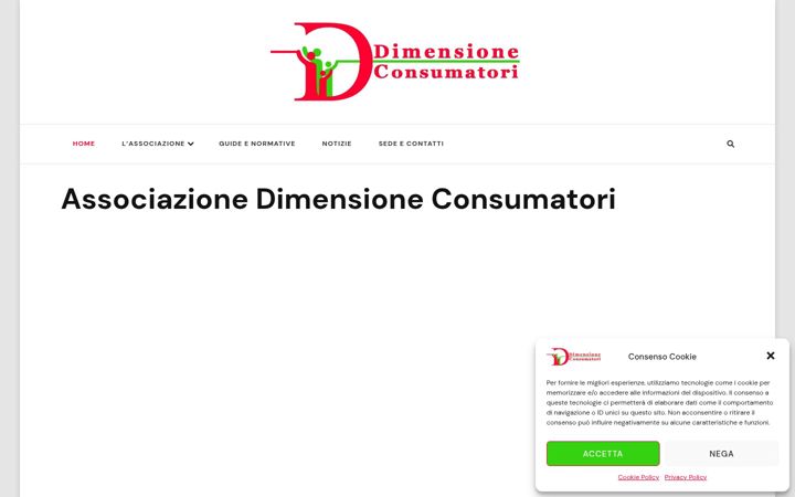 Screenshot of dimensioneconsumatori.it
