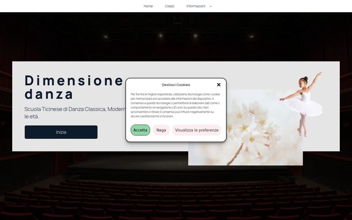 Screenshot of dimensionedanza.ch