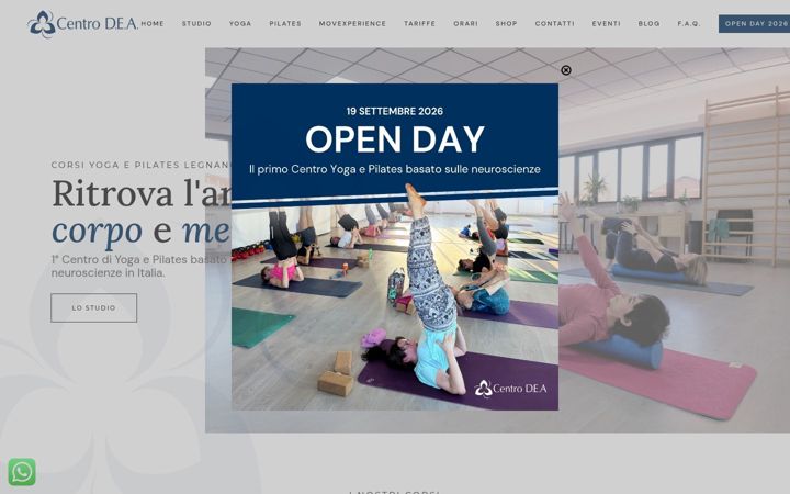Screenshot of dimensionedea.it