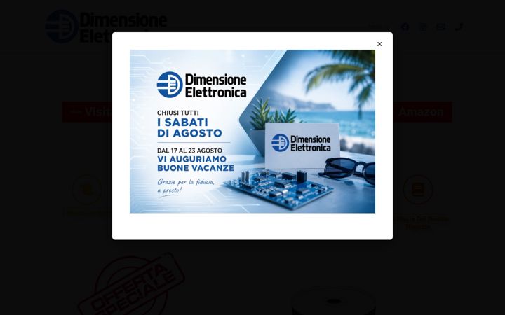 Screenshot of dimensioneelettronica.it