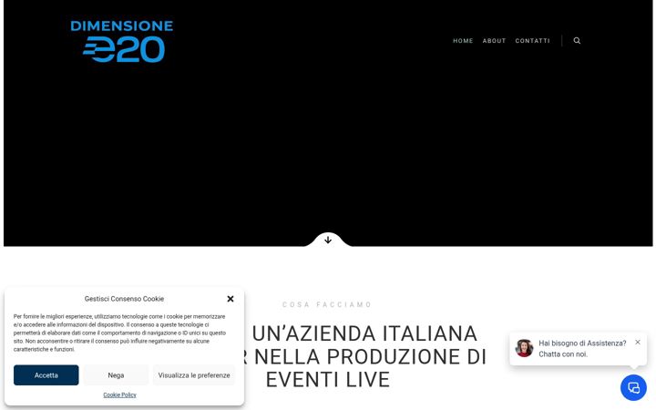 Screenshot von dimensioneeventi.it