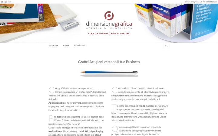 Screenshot of dimensionegrafica-vr.it