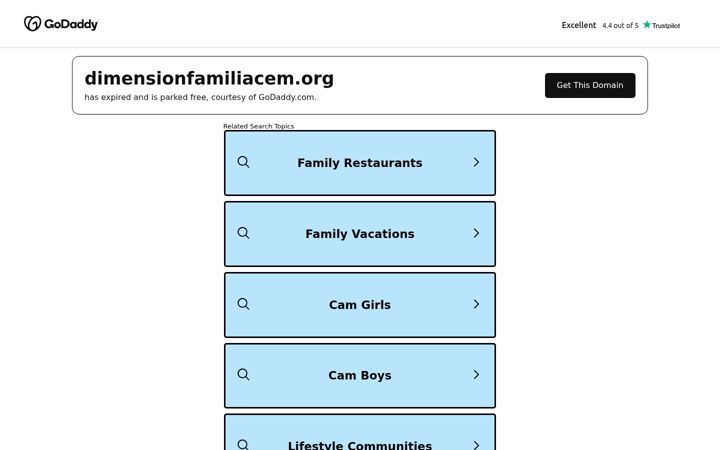Ekrano kopija dimensionfamiliacem.org