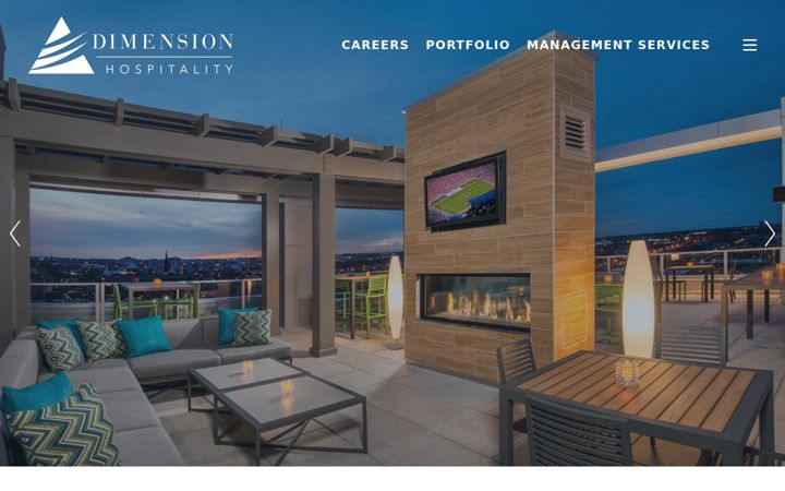 Screenshot of dimensionhospitality.com
