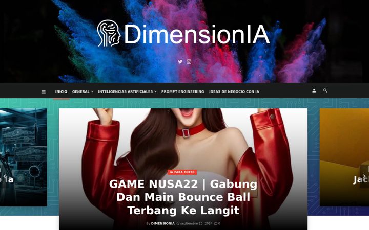 Screenshot of dimensionia.com
