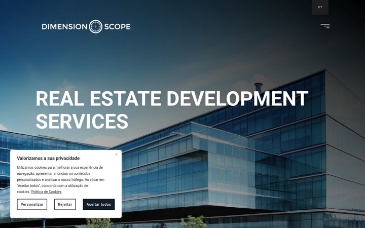 Screenshot of dimensionoscope.com