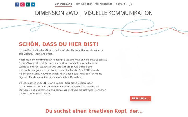 Screenshot of dimensionzwo.de