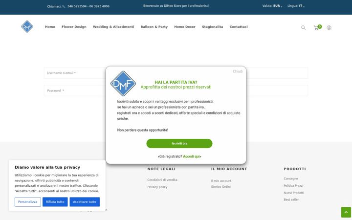 Screenshot of dimeosrl.it